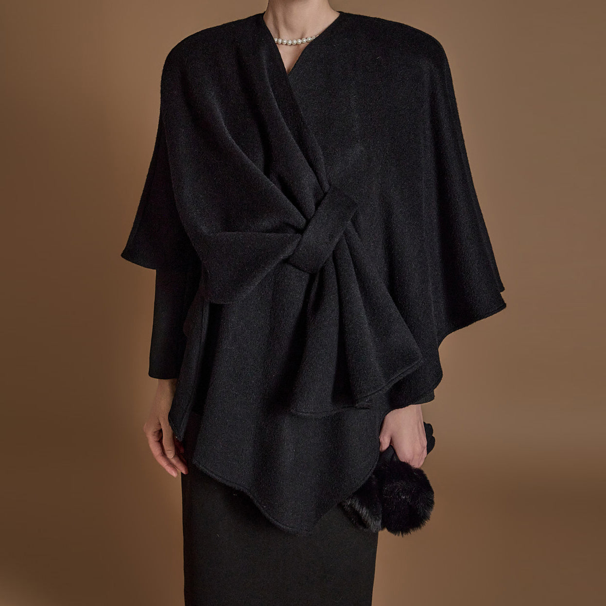 J9208 ウールショールケープ