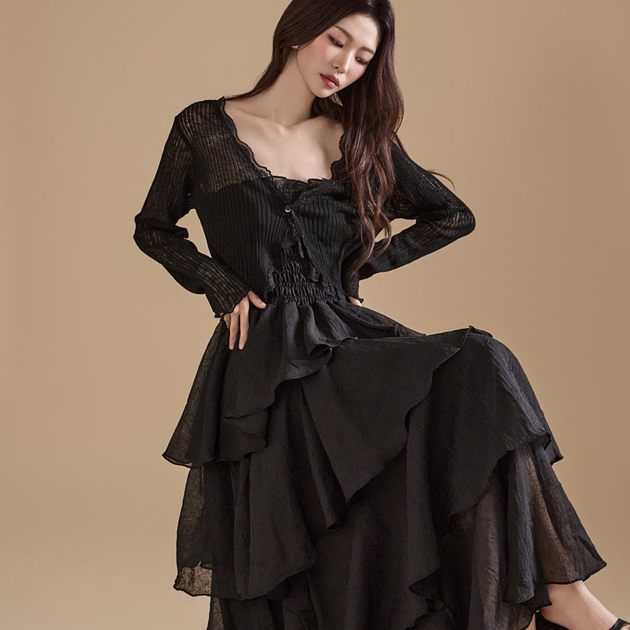 J2321 Frill Cardigan