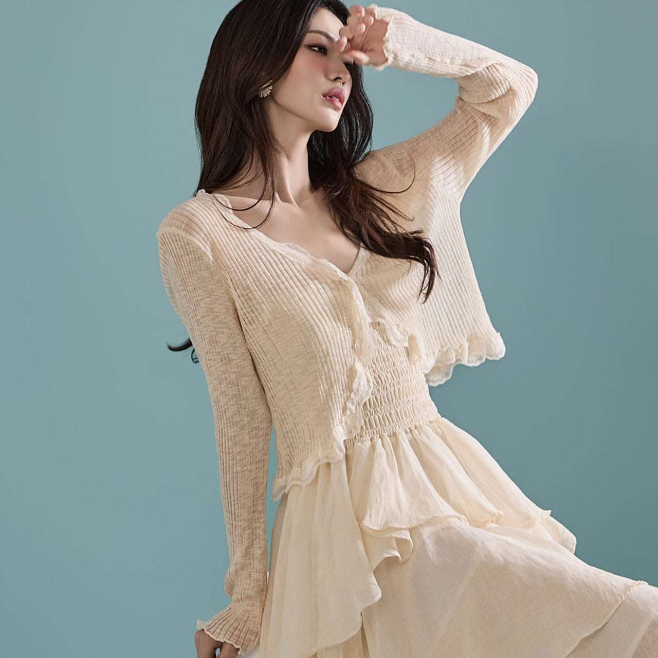 J2321 フリルカーディガン