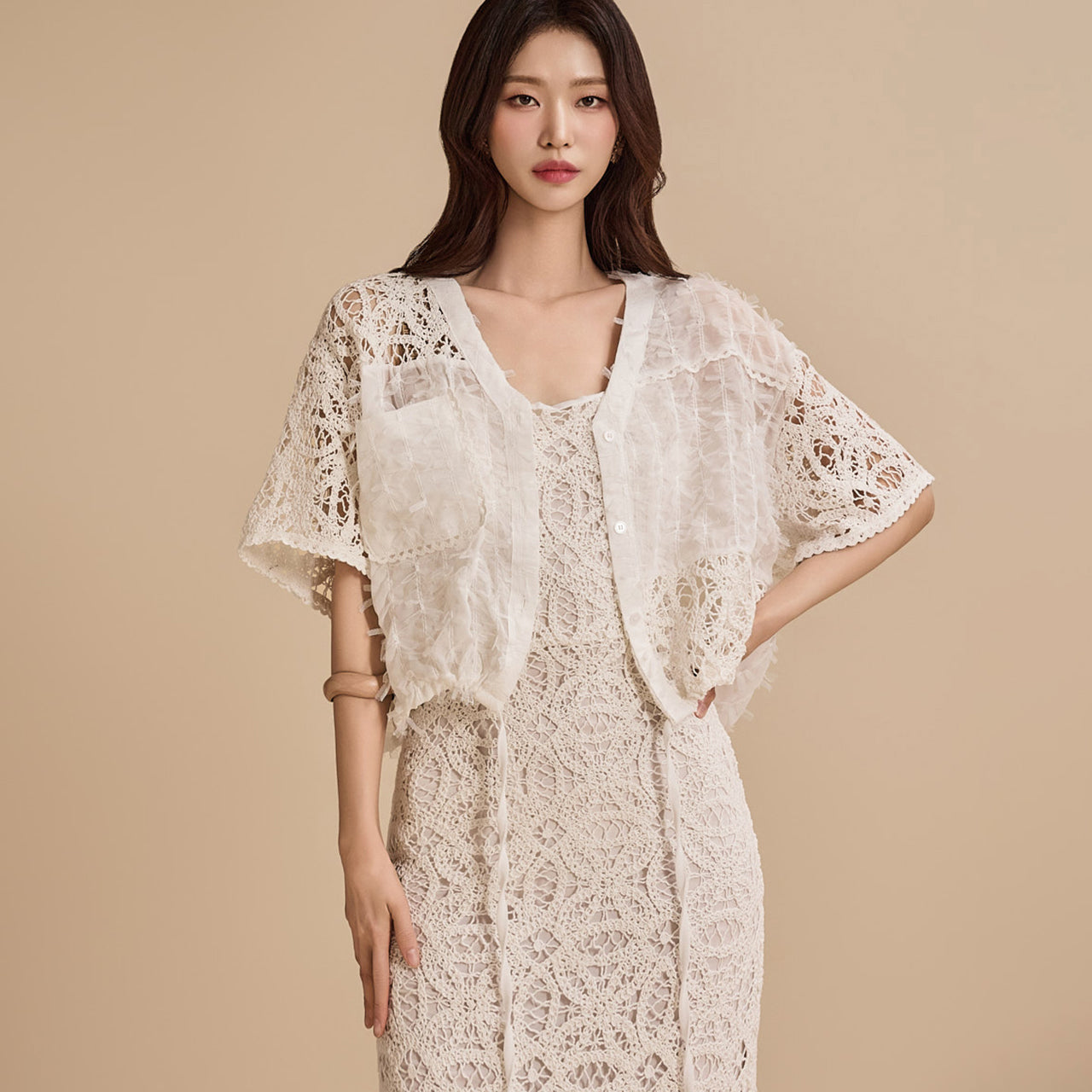 J2333 レースカーディガン