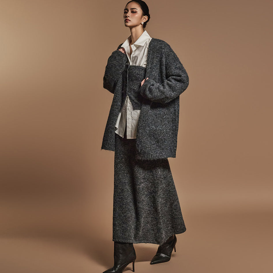 D5121 ニットカーディガン スリーピース