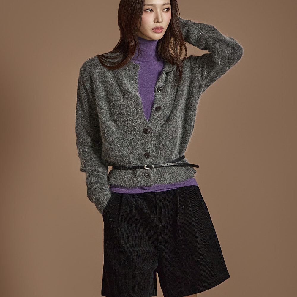 J2484 ラウンドネックカーディガン