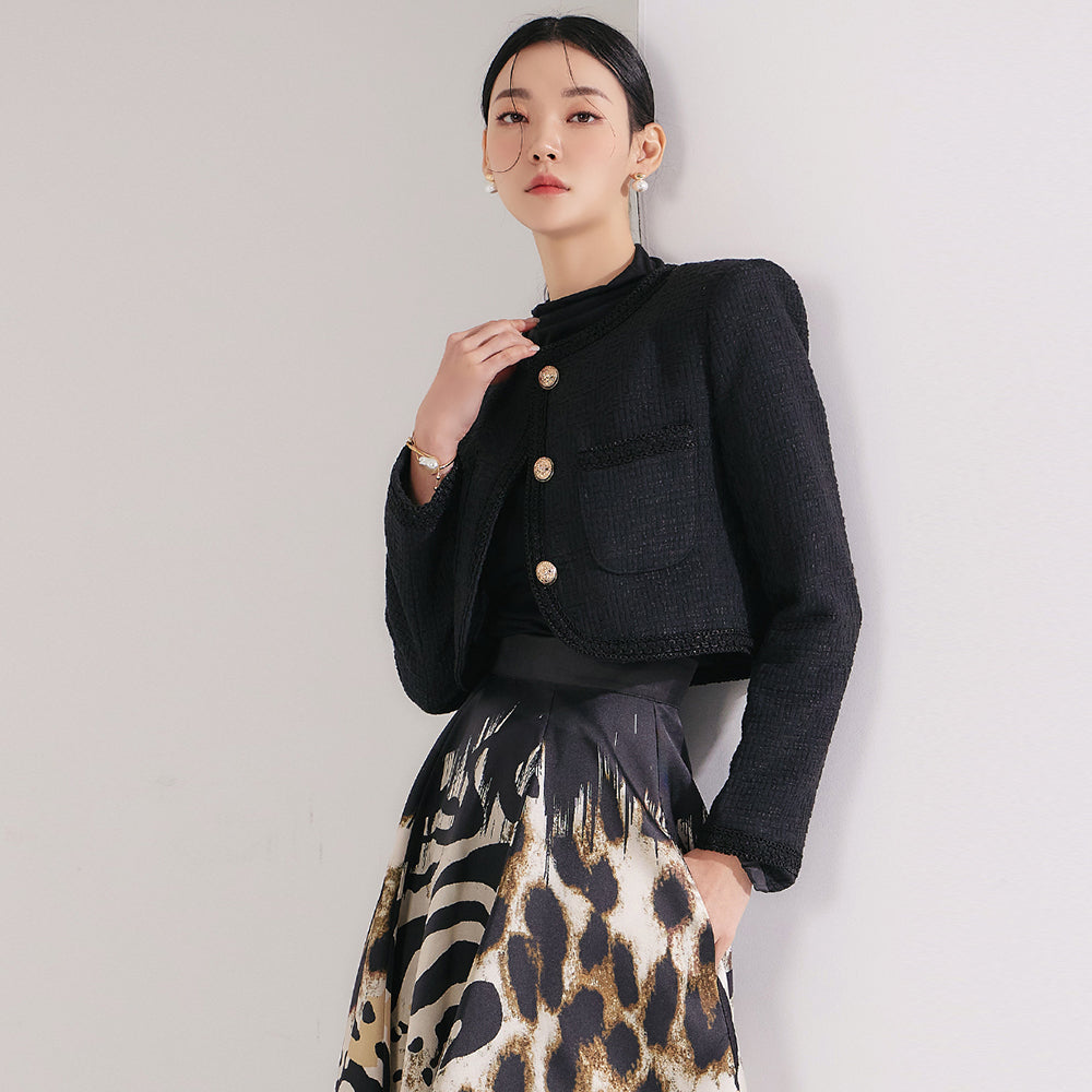 J1770 Tweed Bolero Jacket