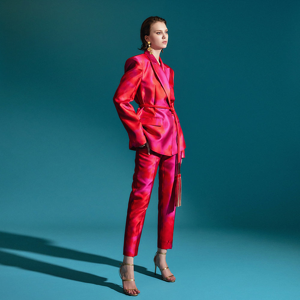 MBDTP012 水彩画配色夹克套装套装(腰带套装)