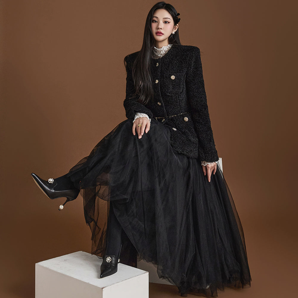 J2118 圈圈呢夹克