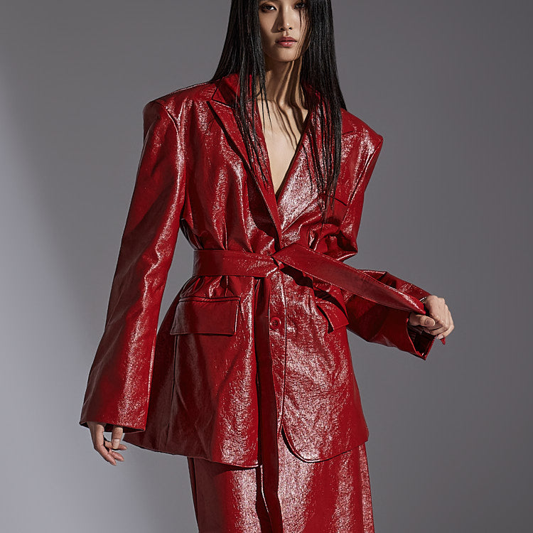 J2236 光面皮革单夹克(肩带套装)