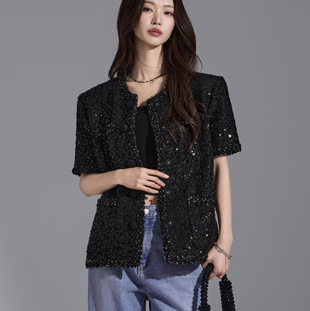 J2273 亮片夹克