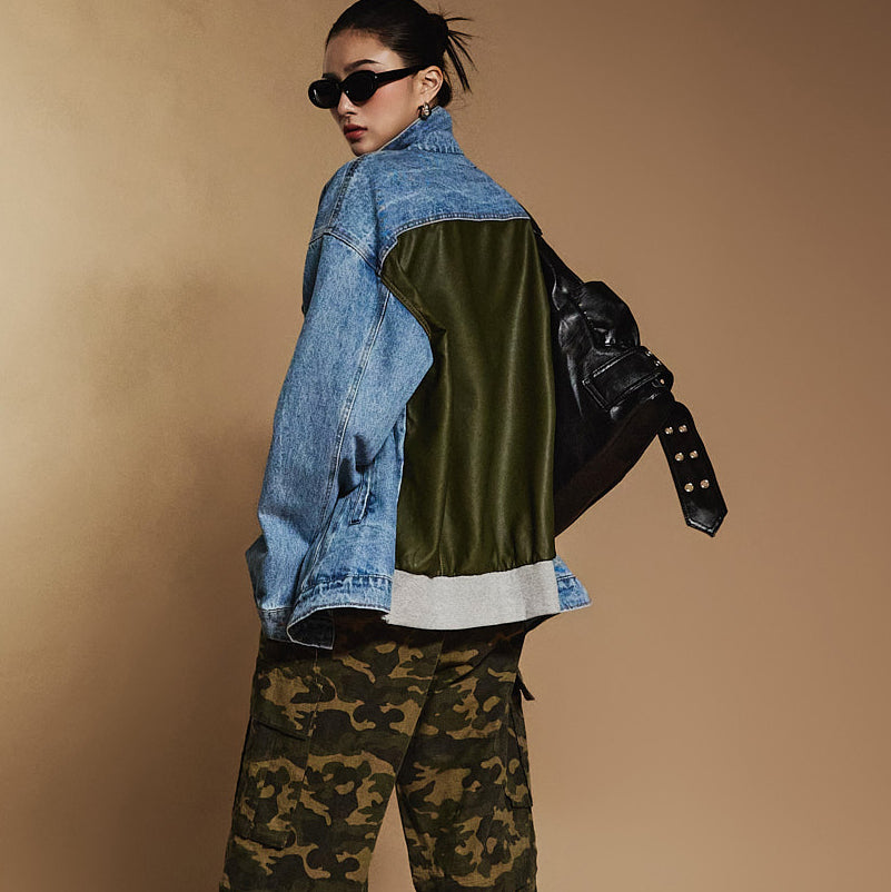 J2366 デニム&レザージャケット