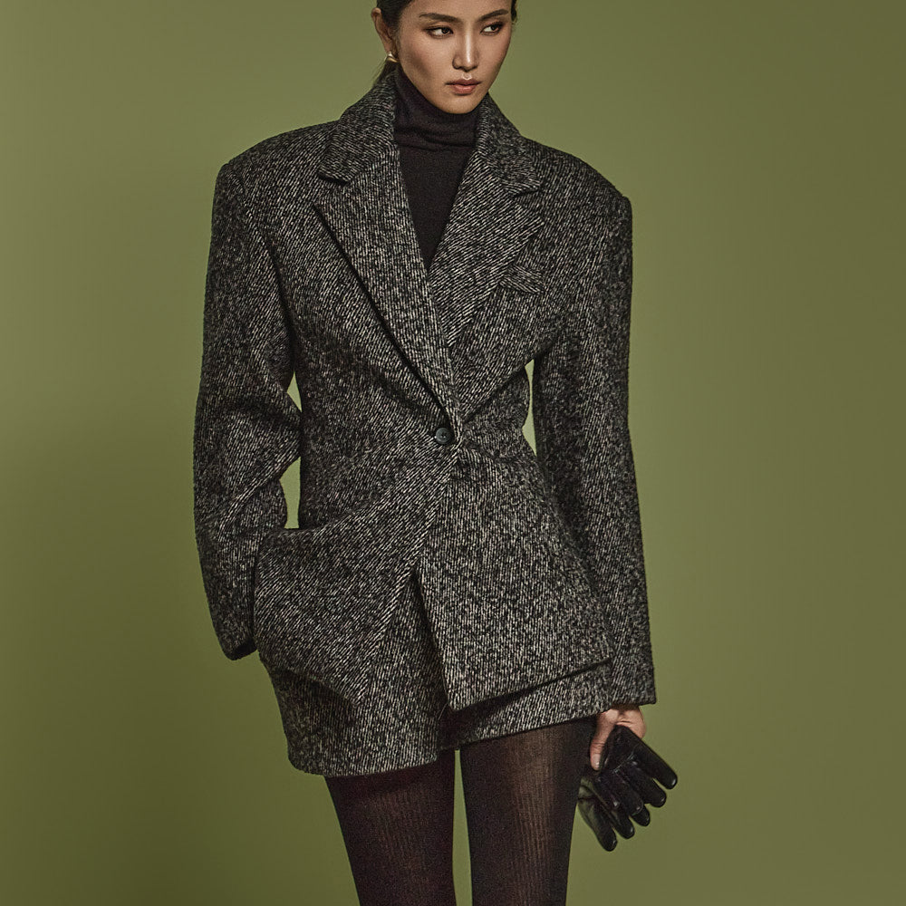 J2451 ヘリンボーンウールジャケット