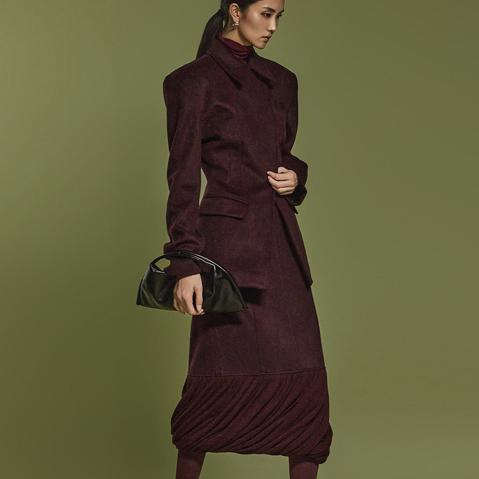 J2453 斜纹羊毛外套