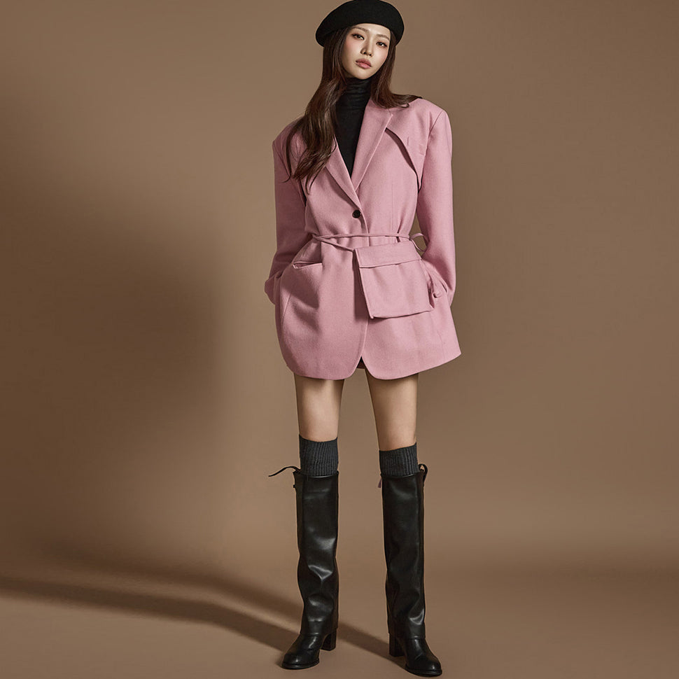 J2477 ポケット付きウールジャケット