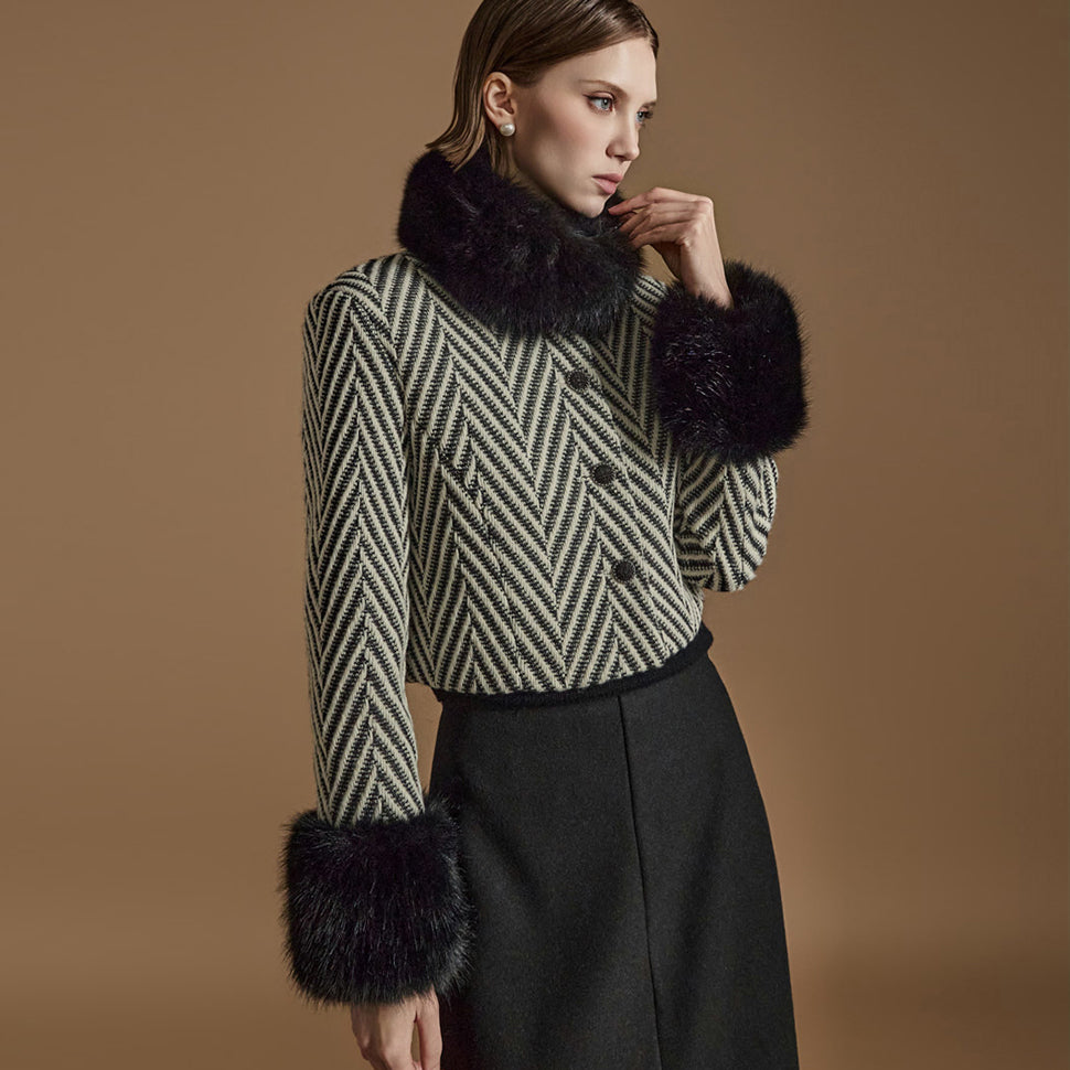 J2517 ヘリンボーンファージャケット