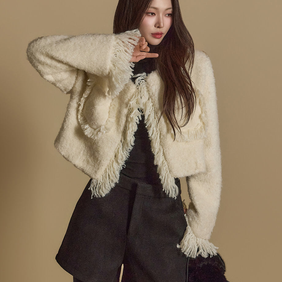 J2607 圈圈呢绗缝羊毛夹克