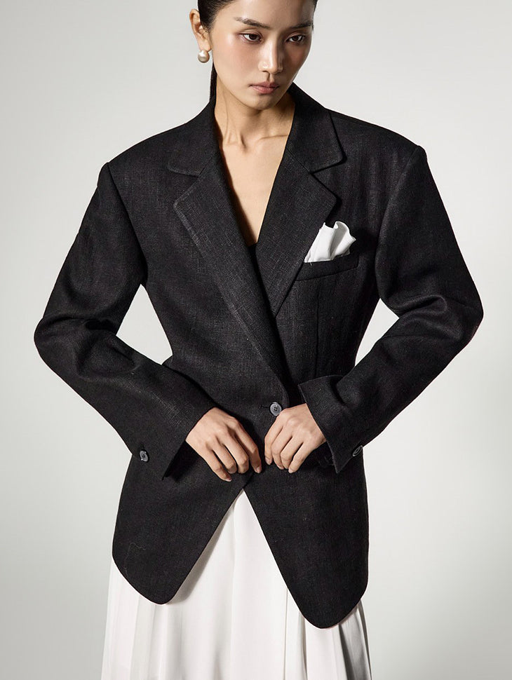 J3187 亚麻手帕夹克