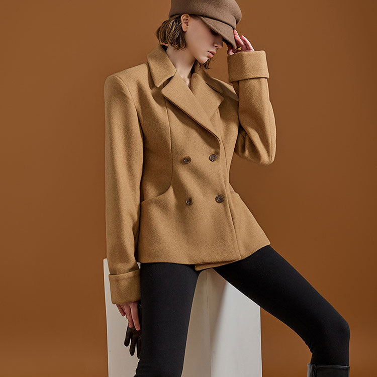 J2036 ウールダブルボタンコート