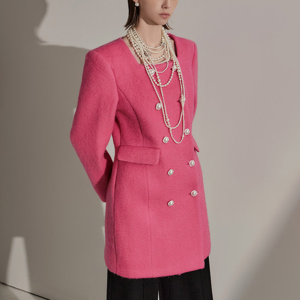 J2054 ウールダブルボタンコート