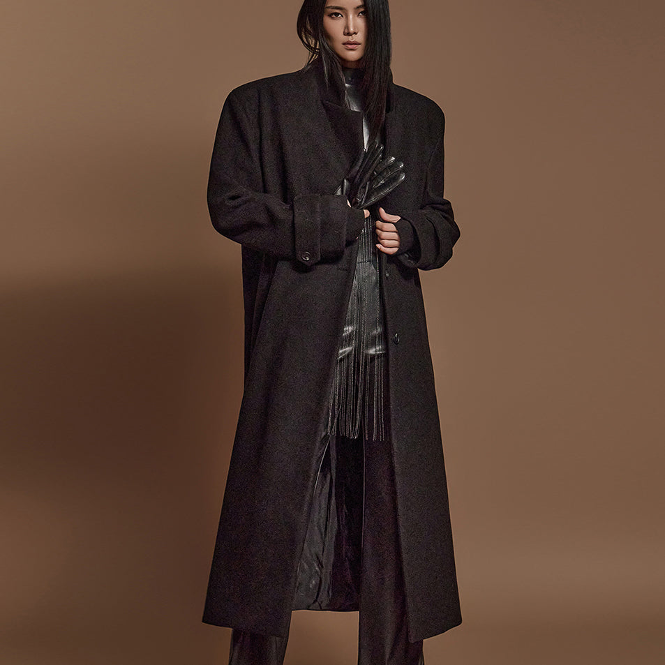 J2521 ウール スナップボタンコート