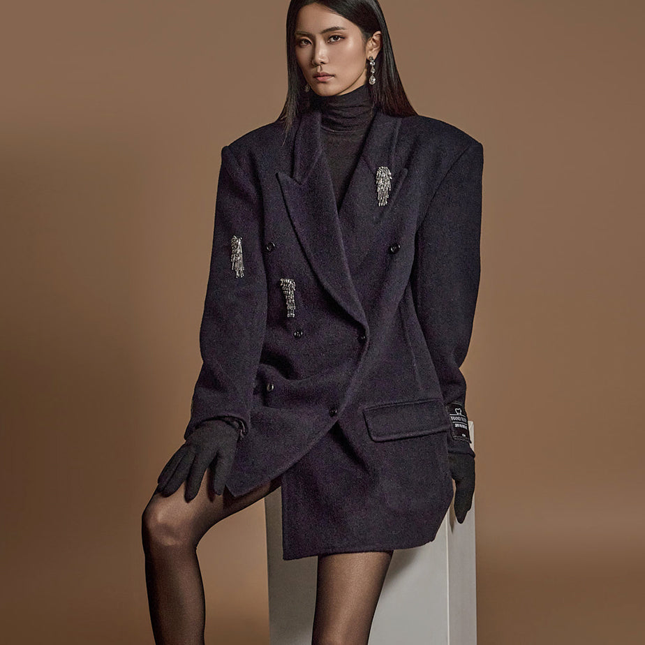 J2525 ハンドメイドウールコート