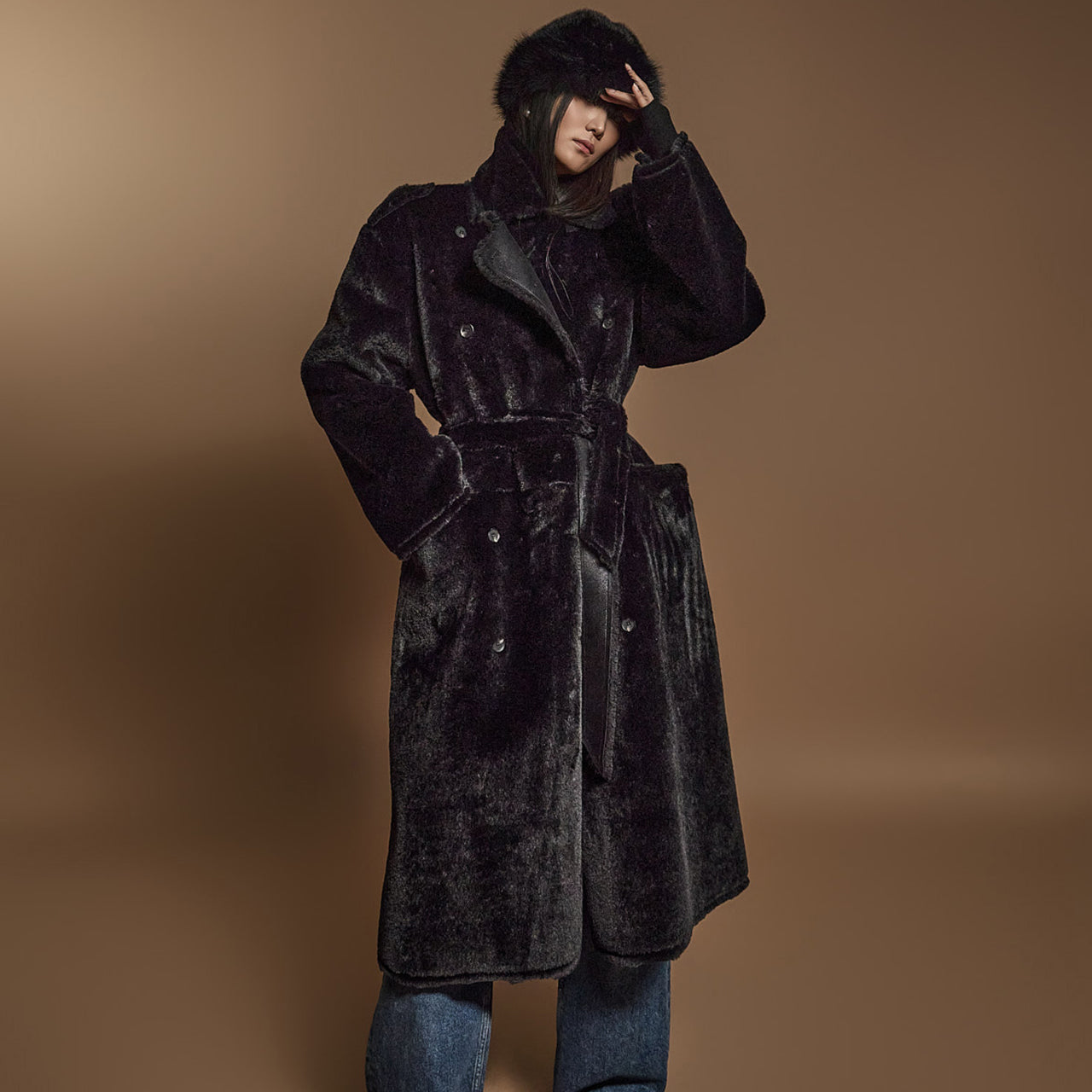 J2542 ベルト付きシアリングジャケット