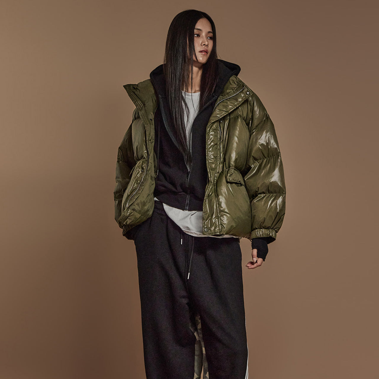 J2444 亮面夹棉夹克