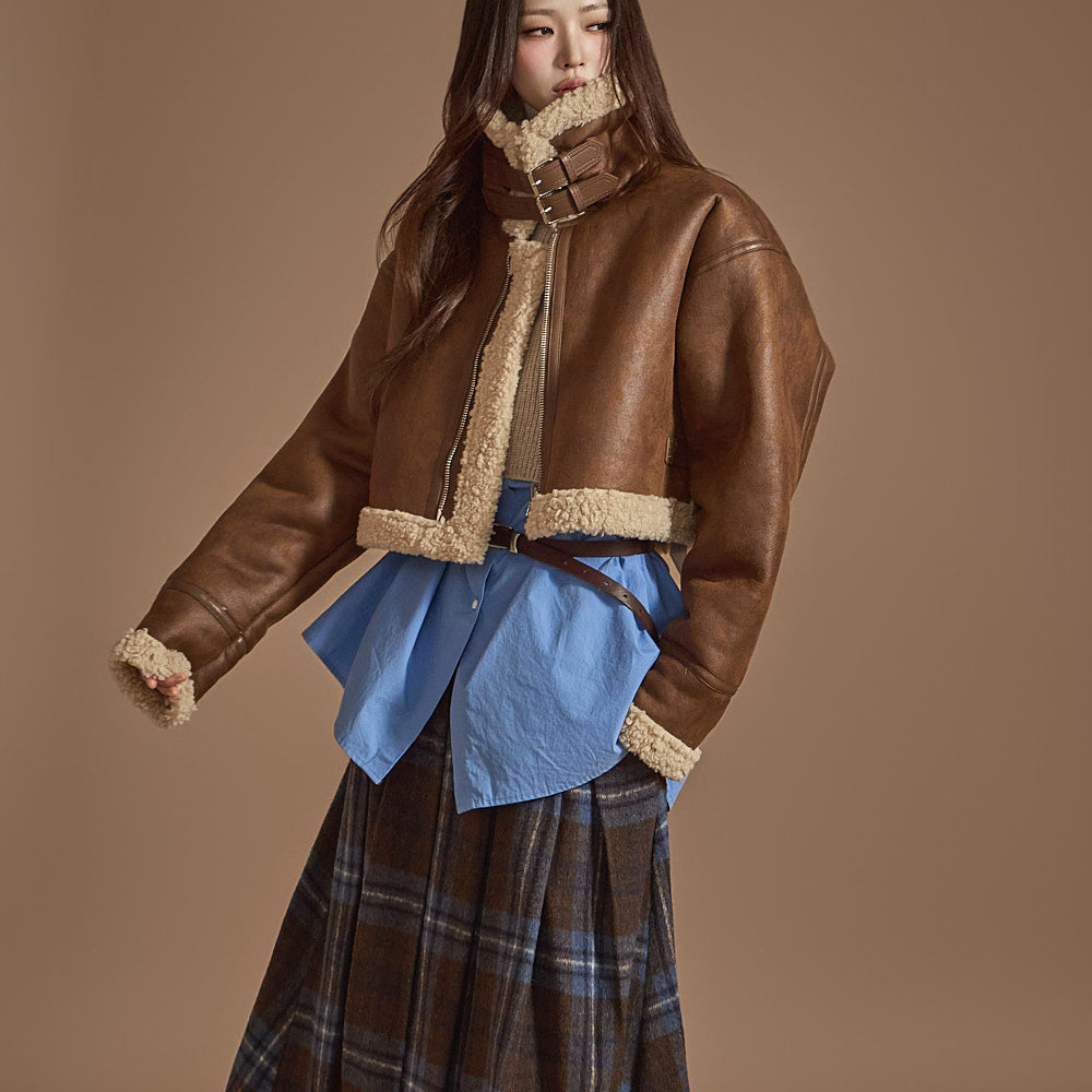 J2485 高领羊毛夹克