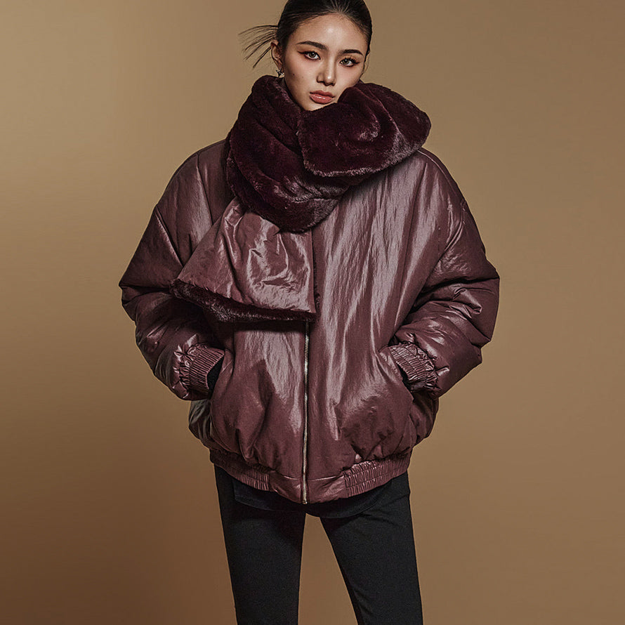 J2515 ファーマフラーボンバージャケット