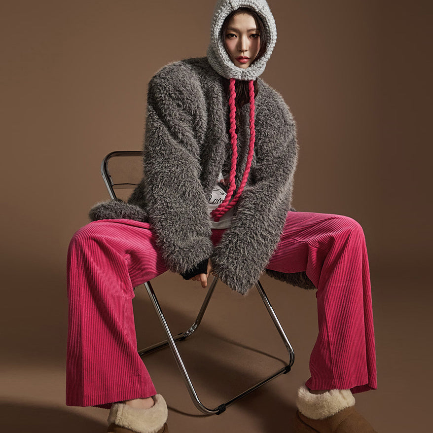 J2530 フリンジファーキルティングジャンパージャケット