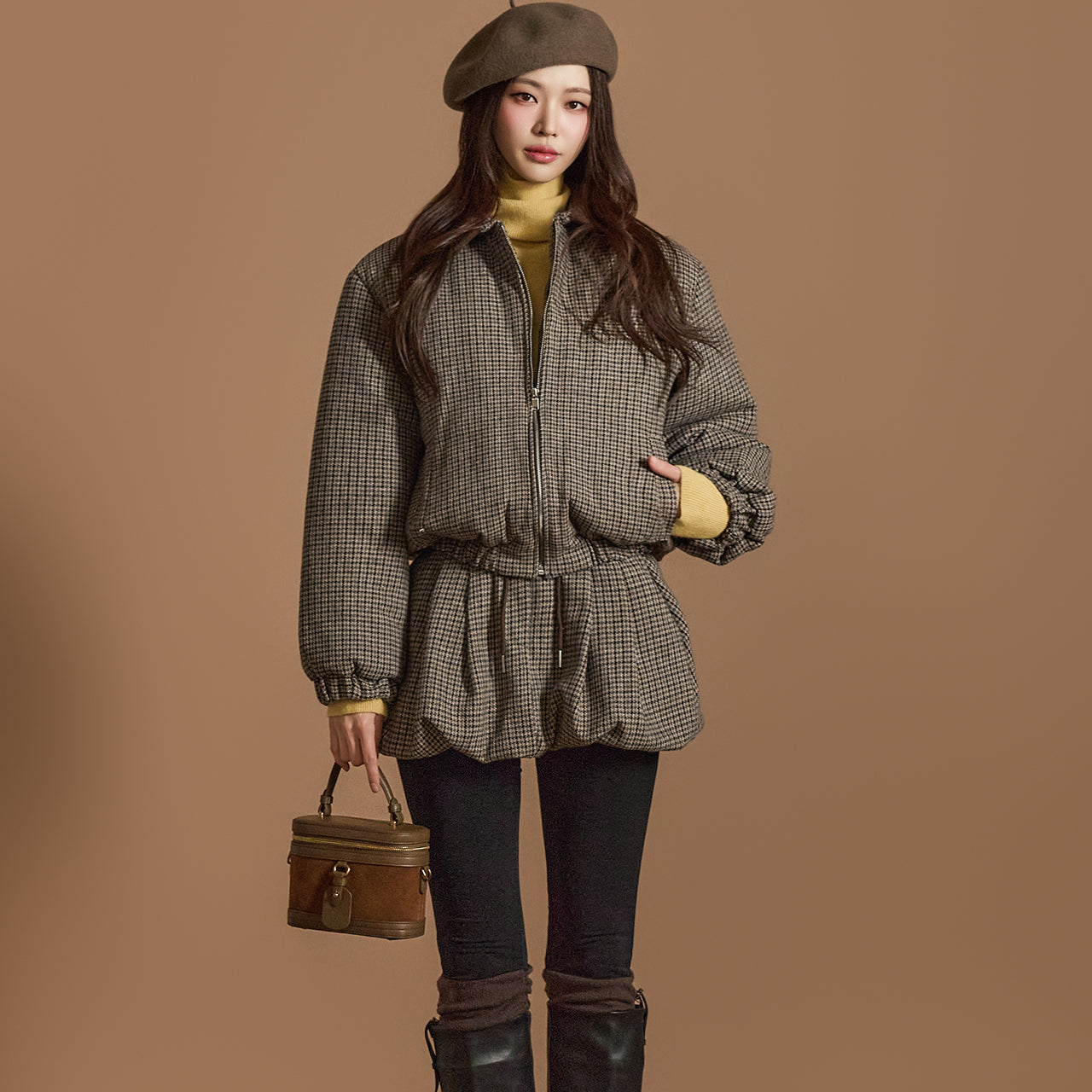 J2563 キルティングウールジャンパー