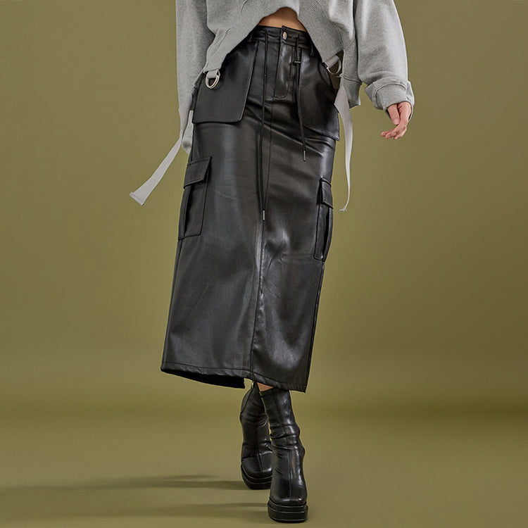 SK2566 レザーカーゴスカート