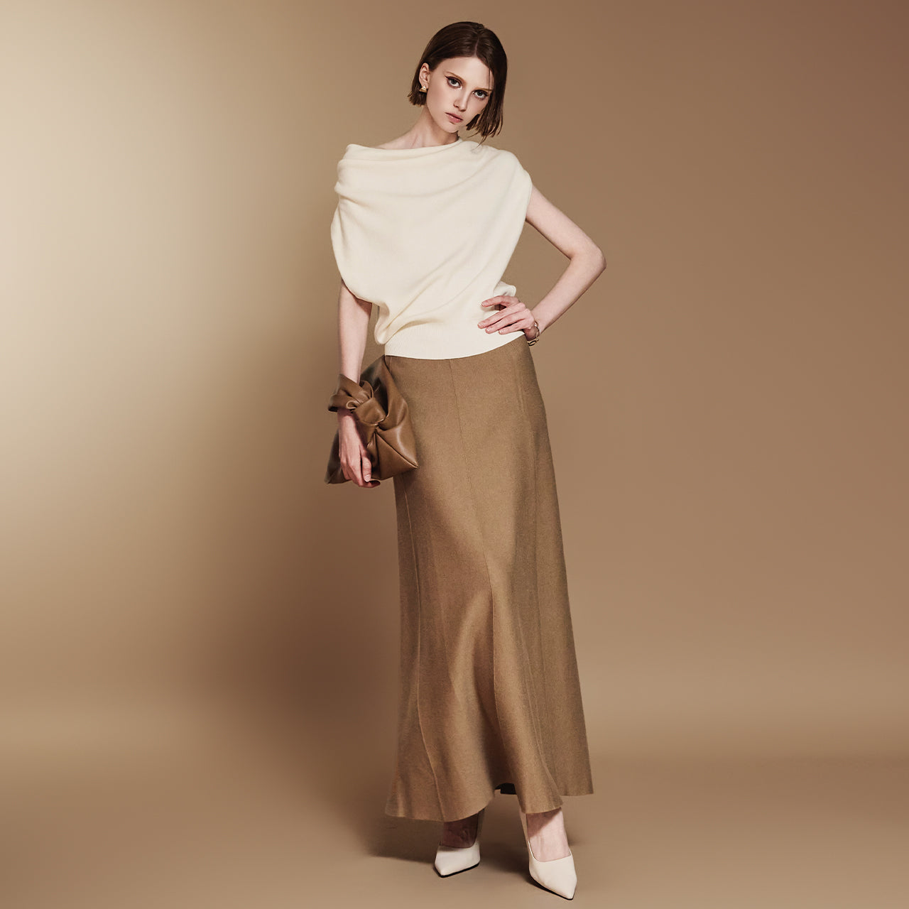 SK2807 ピンタックスカート