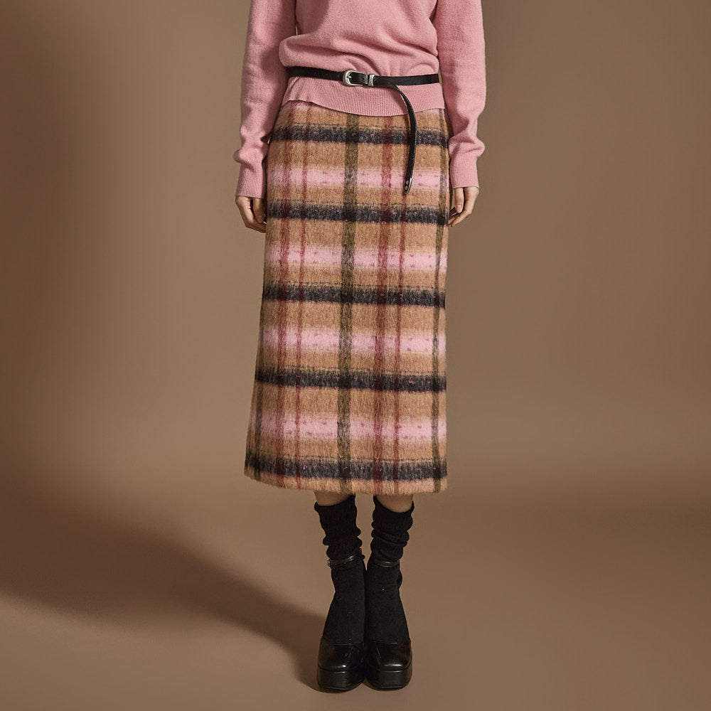 SK2853 チェックスリットスカート