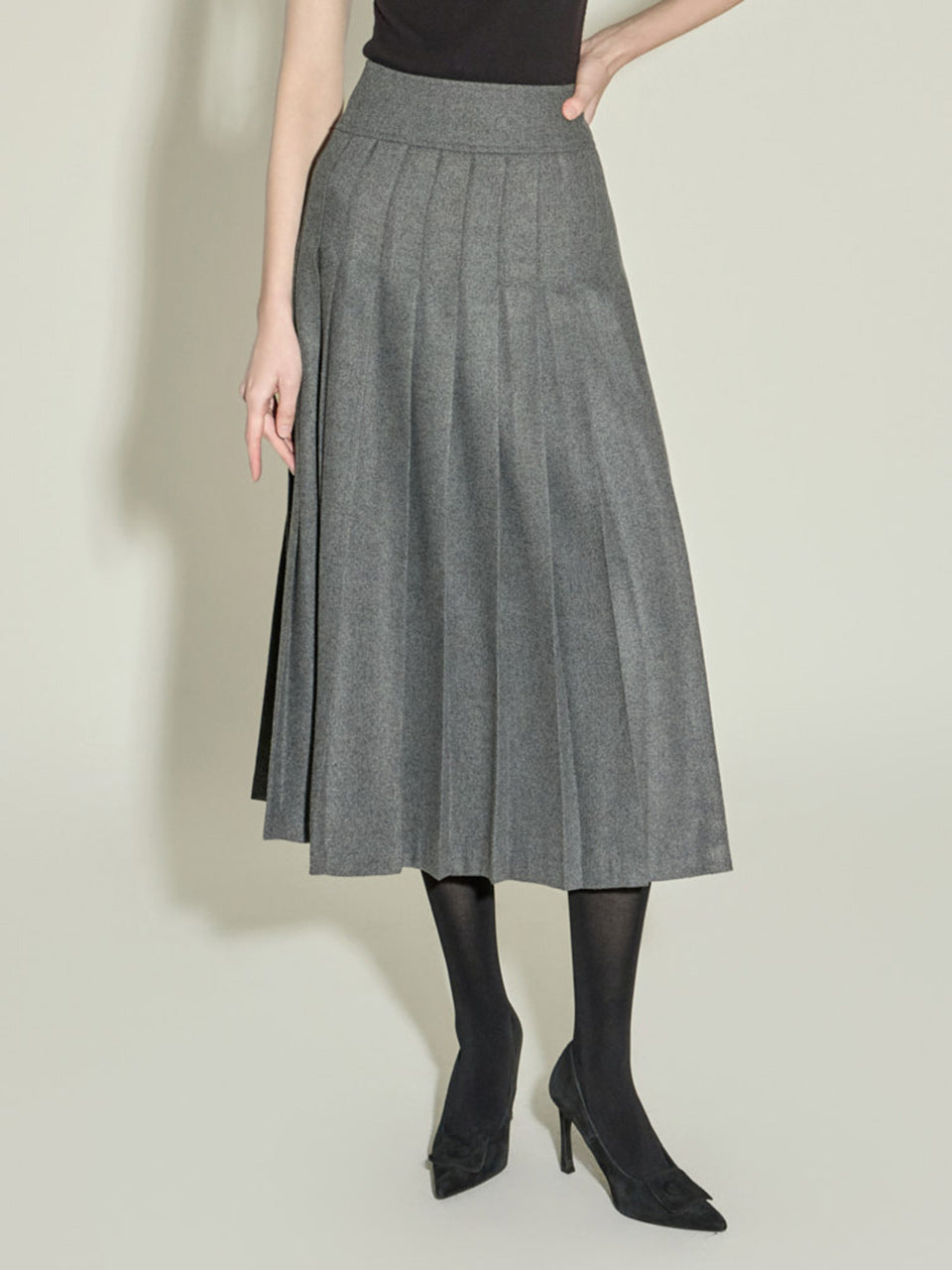 SK2387 Herringbone Pleats Skirt
