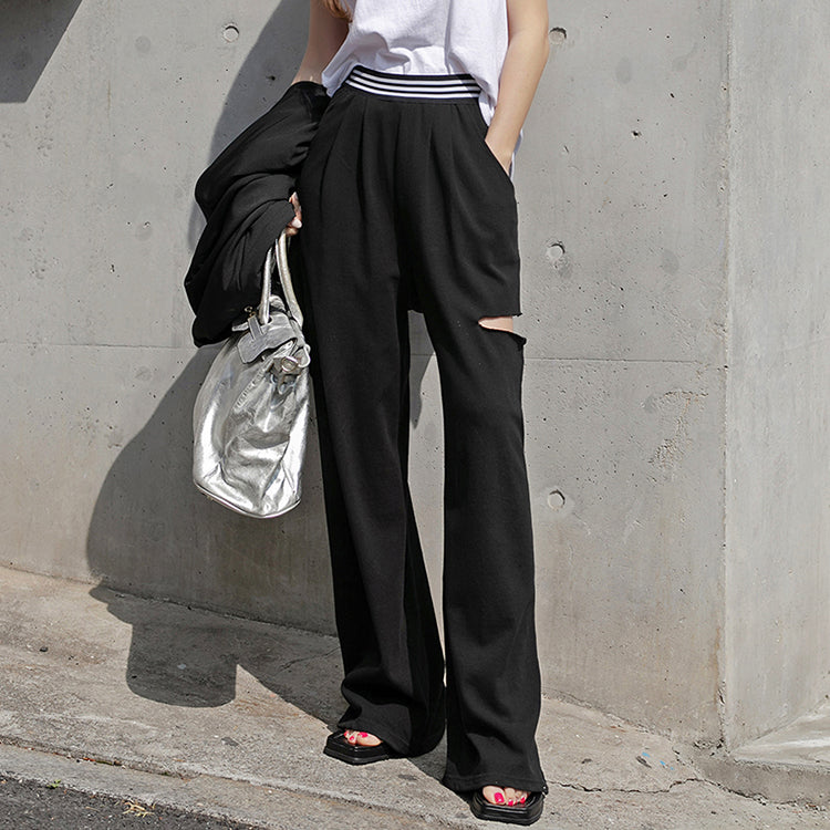 P2412 伸縮性ウエストマキシスウェットパンツ