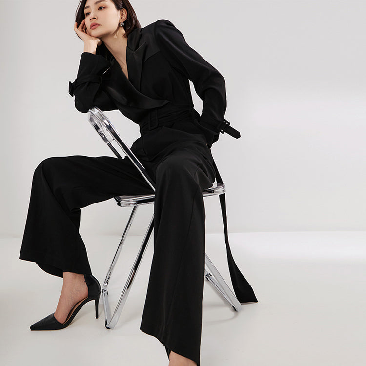 JS021 缎带连体裤