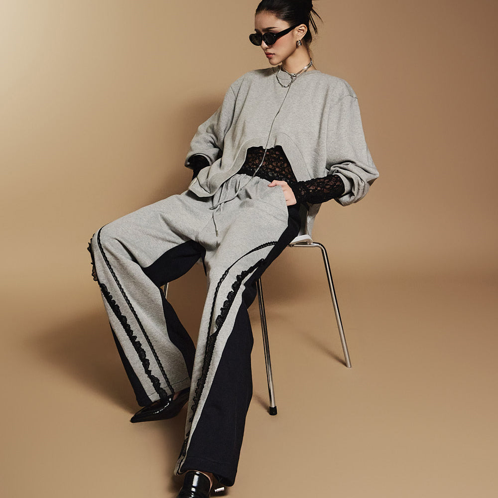 P3253 レース付きスウェットパンツ