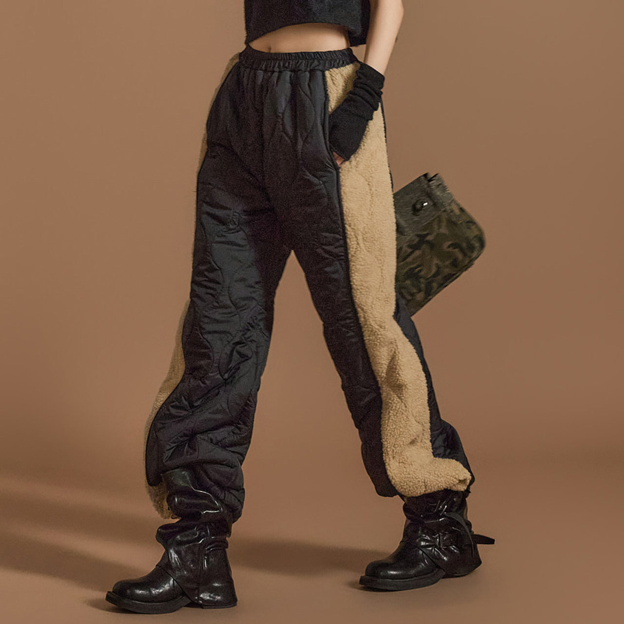 P3344 圈圈呢绗缝裤