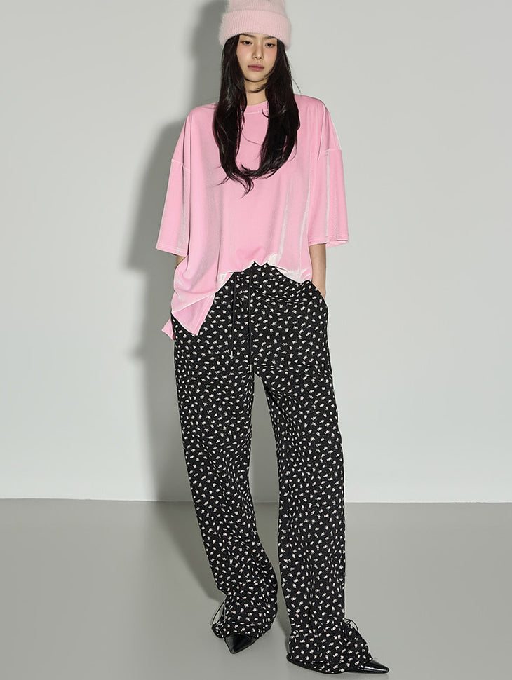 P3732 Floral Fleece Pants