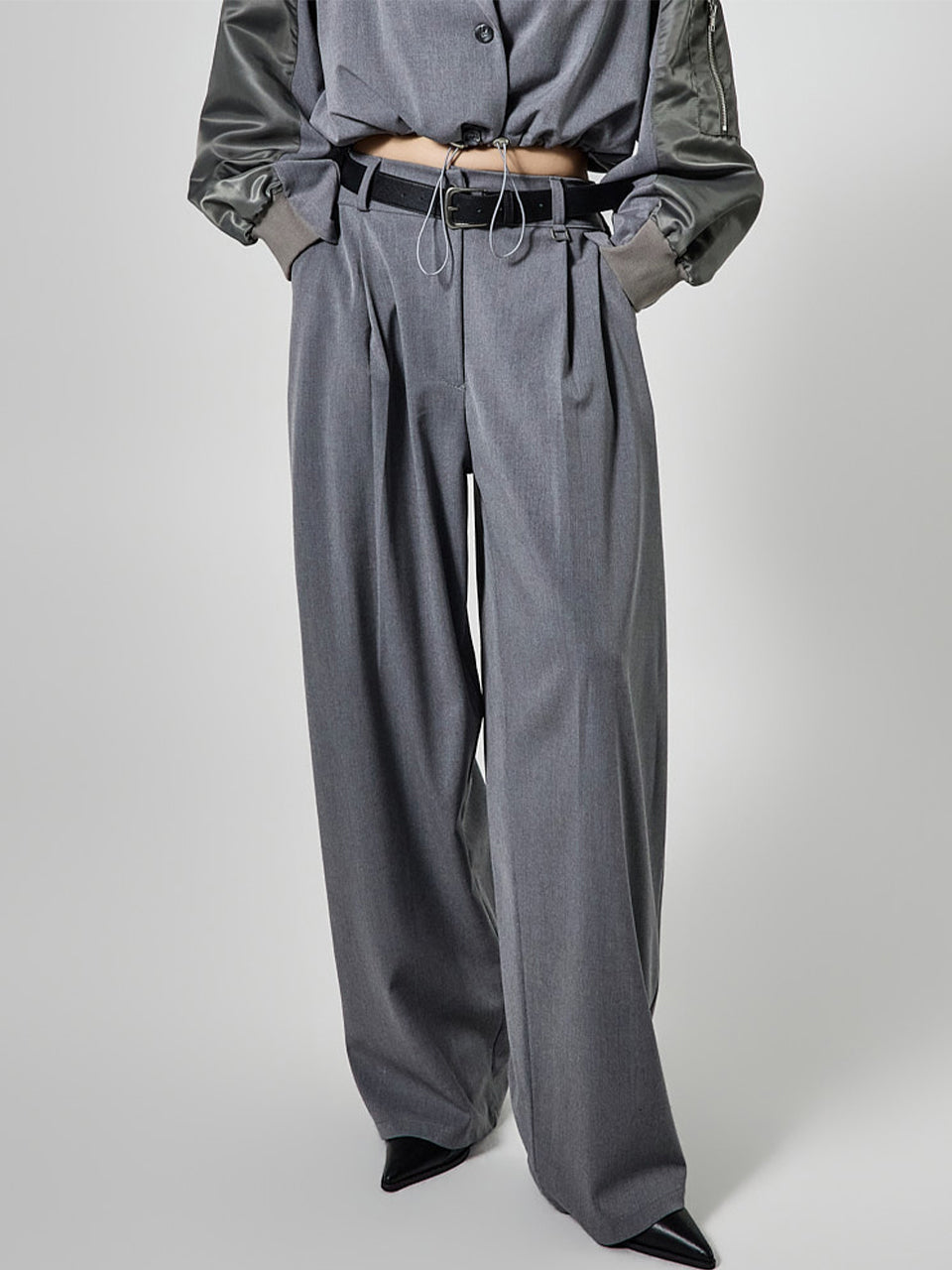 P3745 Pintuck Wide Slacks
