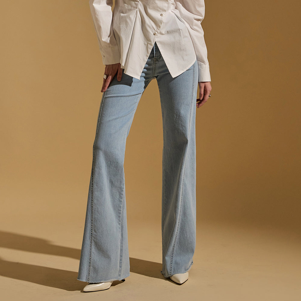 PJ433 ブーツカットマキシワイドジーンズ