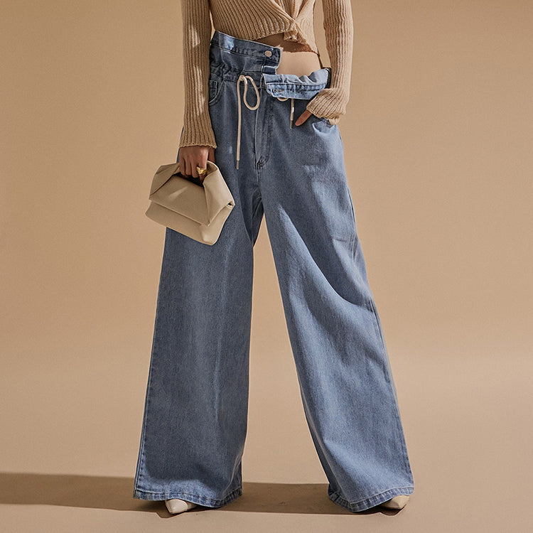 PJ469 フォールドワイドジーンズ