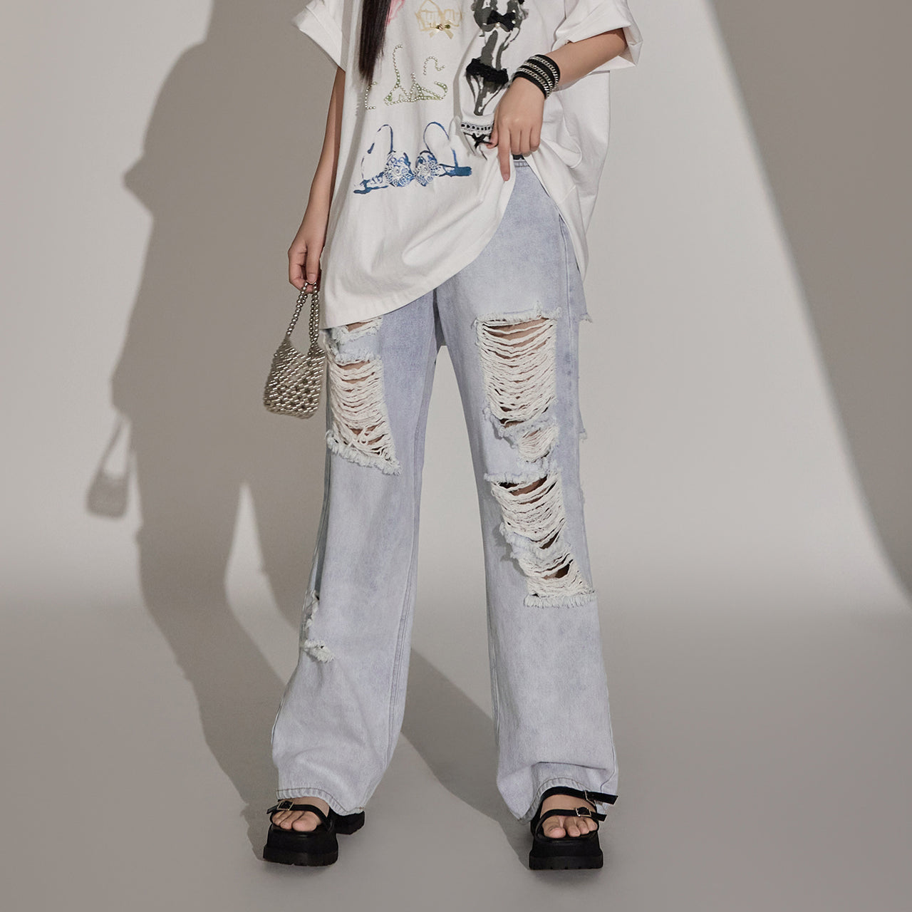 PJ520 サマーディストレストジーンズ