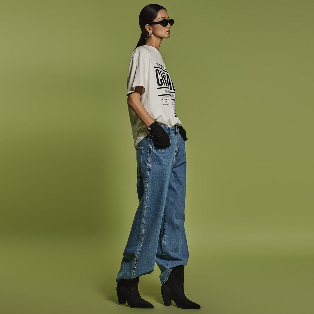 PJ549 スタッズジーンズ*Lサイズ追加版*