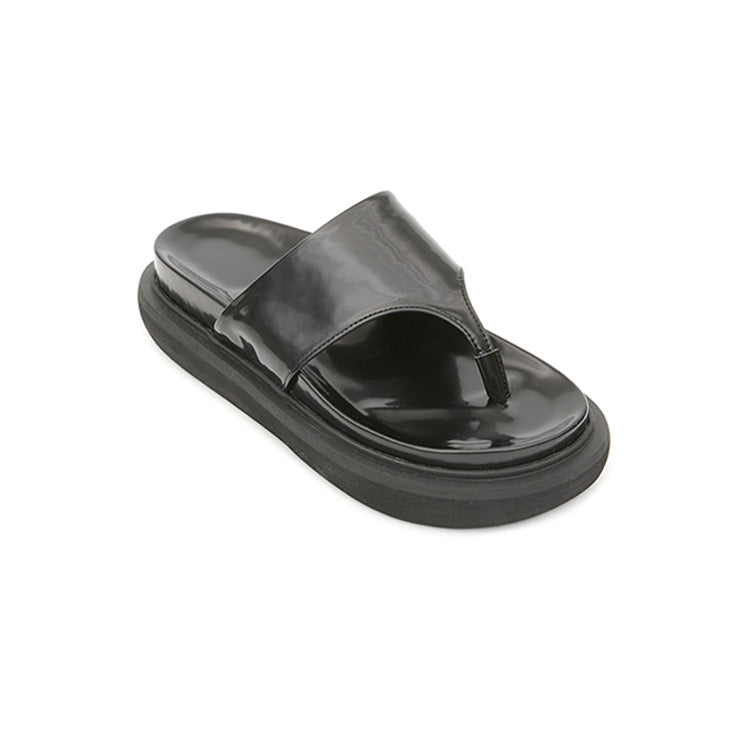 AR-2937 漆皮仿皮防水台人字拖