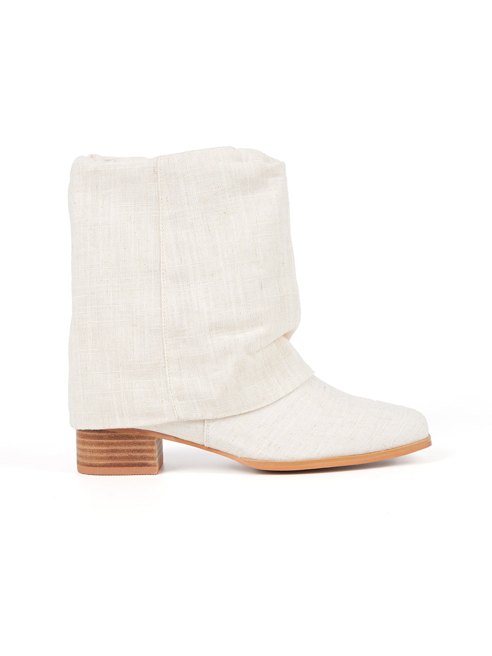 AR-3307 リネン フォールドオーバーブーツ