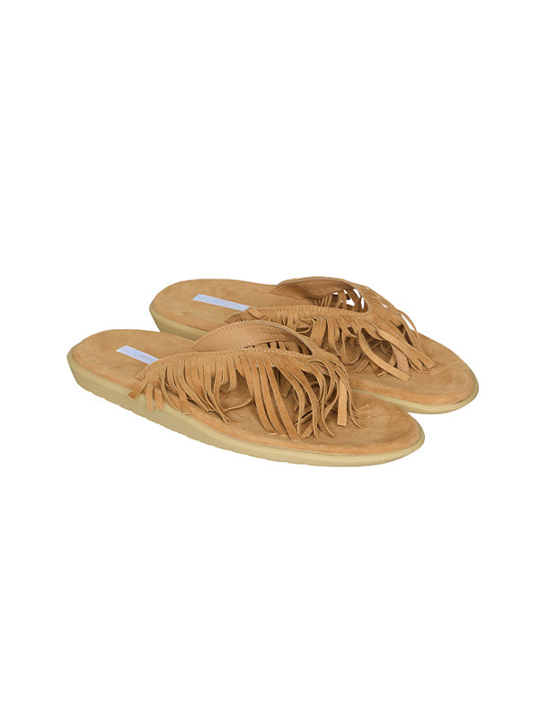 AR-3600 Suede Fringe Slippers