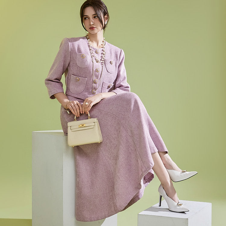 D4630 粗花呢套装