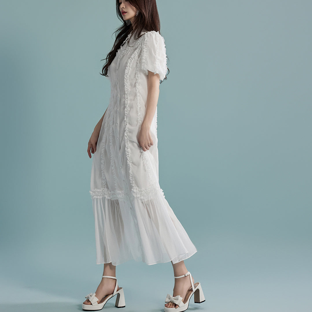 D4961 腰带连衣裙