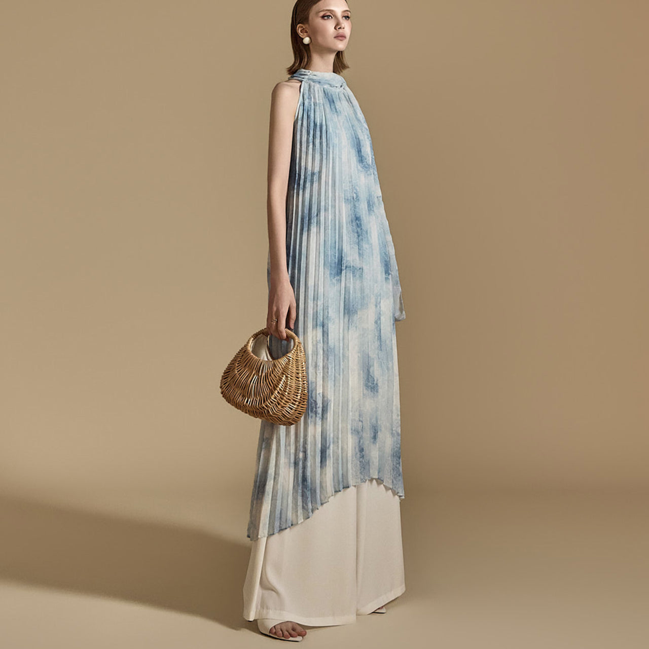 D5068 タイダイプリーツドレス