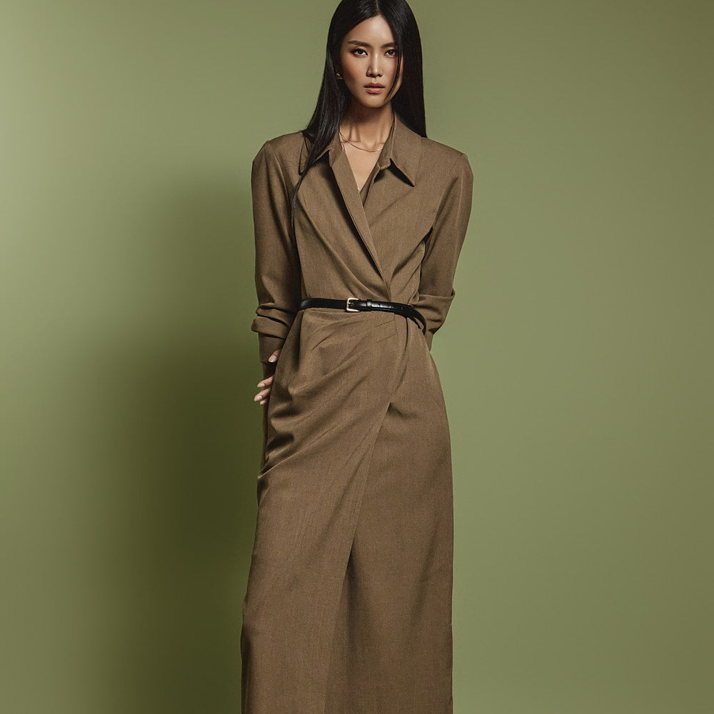 D5092 ベルト付きドレス