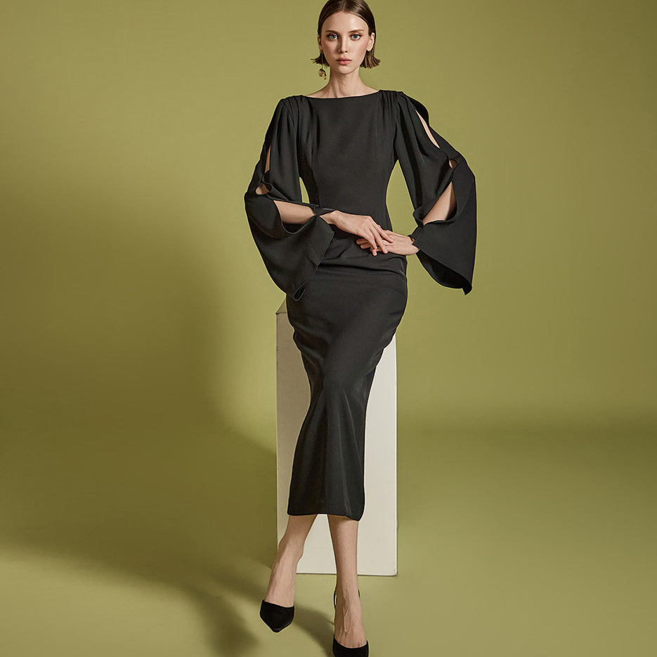 D9508 船领连衣裙